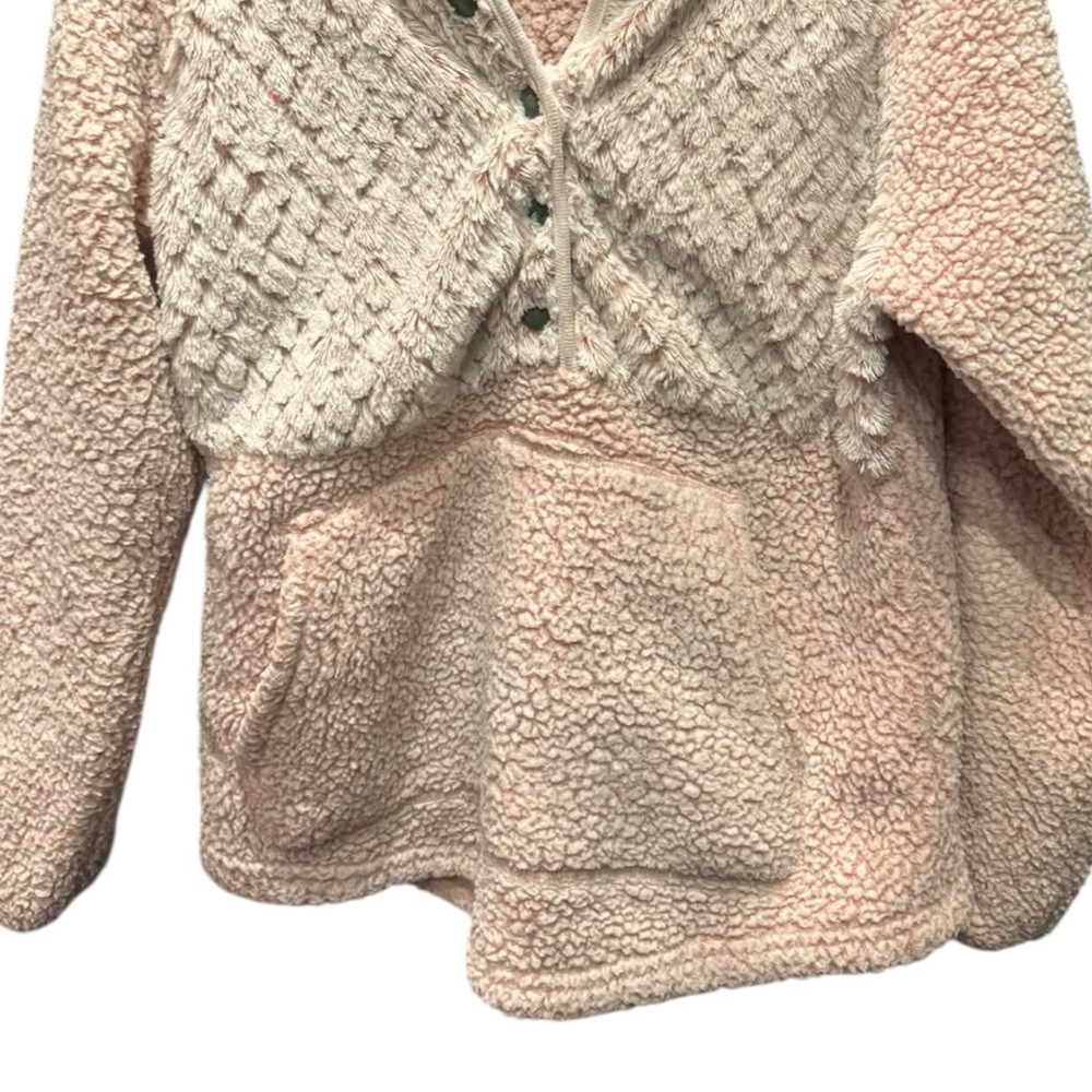 Simply Southern Pink Sherpa Snap-Neck Pullover Jacket - Picture 7 of 8